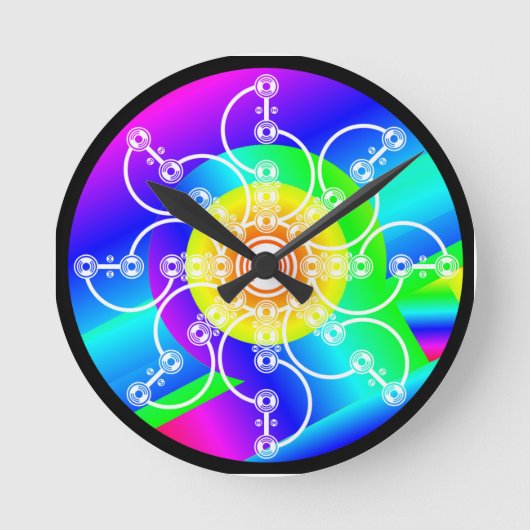 Horloge Ronde Clock de Flower (Recto)