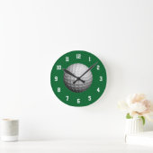 Horloge Ronde Clock de golf blanc et vert (Maison)