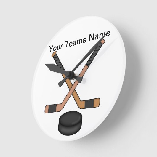 Horloge Ronde Clock de hockey (Angle)