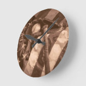 Horloge Ronde Clock de la fan de baseball (Angle)