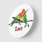 Horloge Ronde Clock de Lovebirds (Angle)