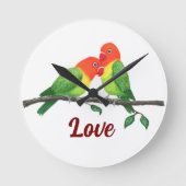 Horloge Ronde Clock de Lovebirds (Recto)