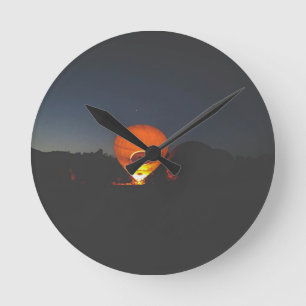Horloge Ronde Clock de Nighttime