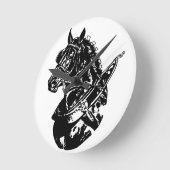 Horloge Ronde Clock de Percheron Draft Horse (Angle)