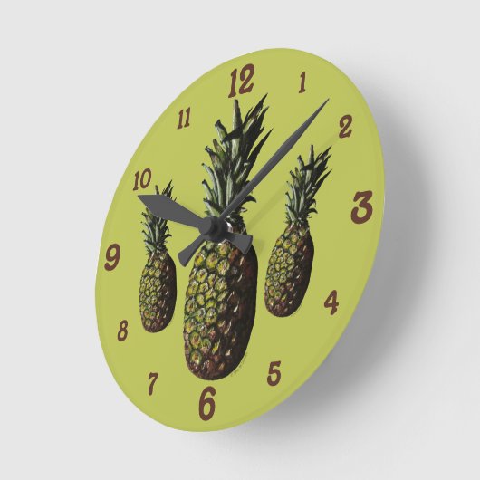 Horloge Ronde Clock de Pineapple (Angle)