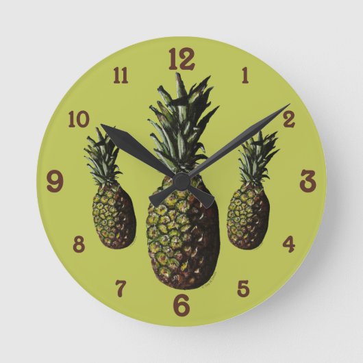 Horloge Ronde Clock de Pineapple (Recto)