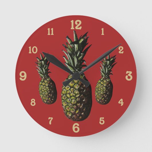 Horloge Ronde Clock de Pineapple (Recto)