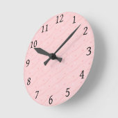 Horloge Ronde Clock de Pink Heart (Angle)