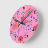 Horloge Ronde Clock de Poppies (Angle)