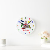 Horloge Ronde Clock de Schoolhouse (Maison)