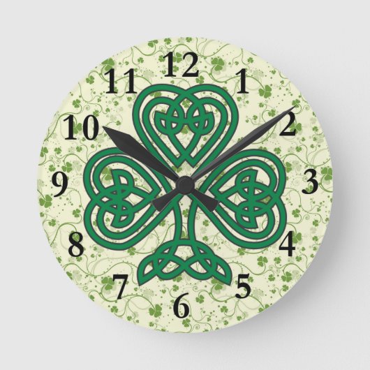 HORLOGE RONDE CLOCK DE SHAMROCK IRISH (Recto)