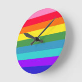 Horloge Ronde Clock de Stripes (Angle)