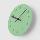 Horloge Ronde Clock de Wall Vert (Angle)