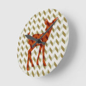 Horloge Ronde Clock de Woodland Fawn (Angle)