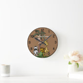 Horloge Ronde Clock du blog Custom Name Jungle Safari (Maison)