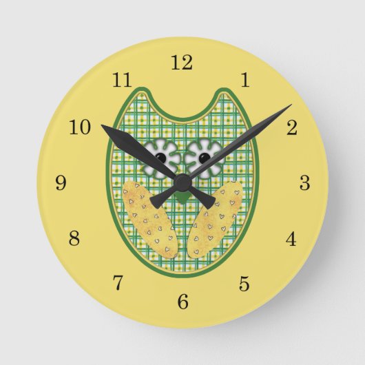 Horloge Ronde Clock Green and Yellow (Recto)