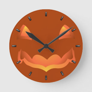 Horloge Ronde Clock Halloween Jack-O-Lantern