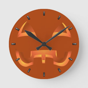 Horloge Ronde Clock Halloween Jack-O-Lantern