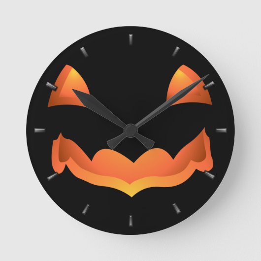 Horloge Ronde Clock Halloween Jack-O-Lantern (Recto)