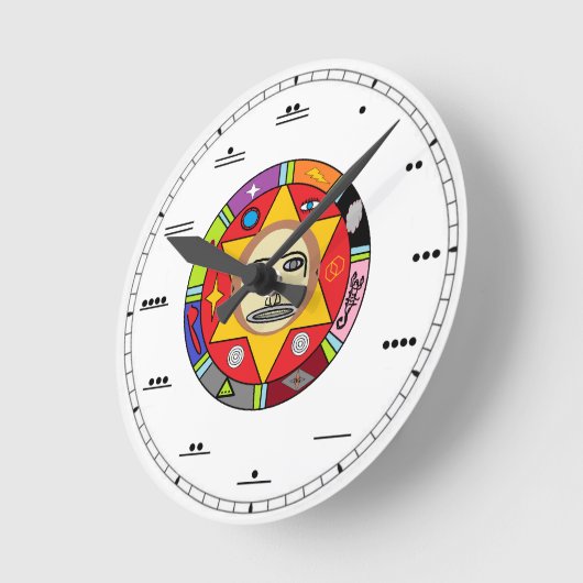 Horloge Ronde Clock Mayan Number (Angle)