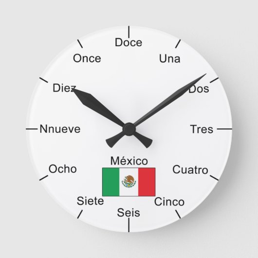 Horloge Ronde Clock mexicain (Recto)