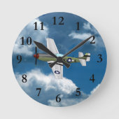 Horloge Ronde Clock Mustang Airplane (Recto)