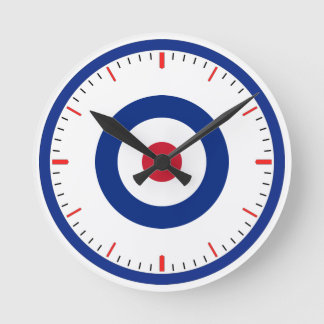 Horloge Ronde Clock Patriotic Bullseye