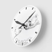Horloge Ronde Clock Polar Bear Clock (Angle)