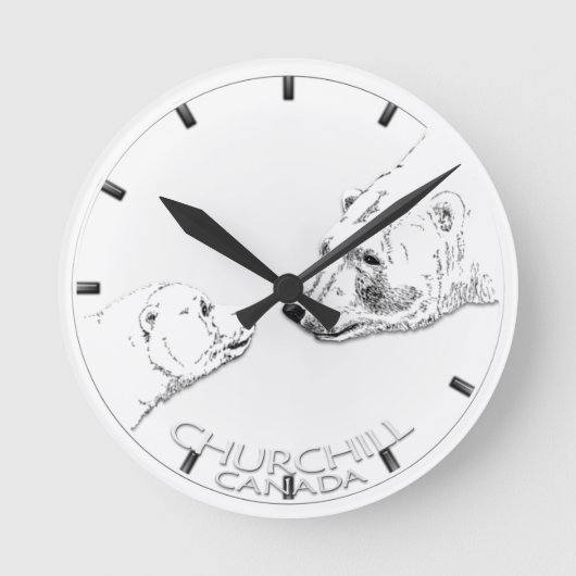 Horloge Ronde Clock Polar Bear Clock (Recto)