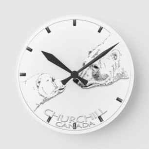 Horloge Ronde Clock Polar Bear Clock