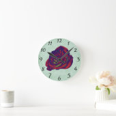 Horloge Ronde Clock Red Rose (Maison)