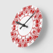 Horloge Ronde Clock rouge (Angle)