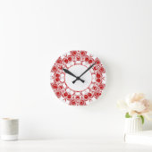Horloge Ronde Clock rouge (Maison)