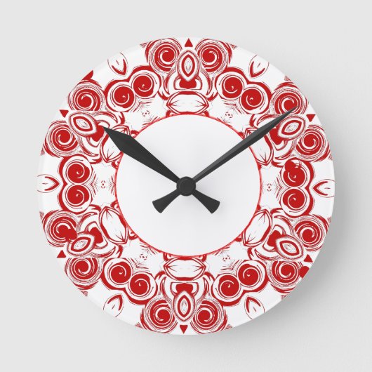 Horloge Ronde Clock rouge (Recto)