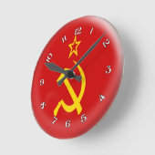 Horloge Ronde Clock Soviet volait Bubble Design (Angle)