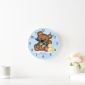 Horloge Ronde Clock Teddy Bear Cloud (Maison)