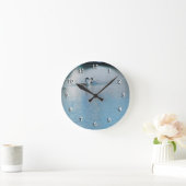 Horloge Ronde Clock - Western Grebe in harbor v3 (Maison)