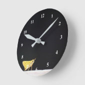 Horloge Ronde Clock Yellow (Angle)