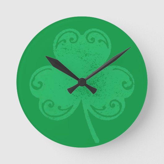 Horloge Ronde Clover vert (Recto)