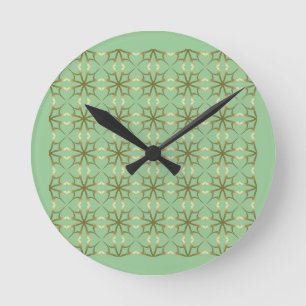 Horloge Ronde Clovers à quatre feuilles