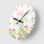 Horloge Ronde Clovers & Daisy (Angle)