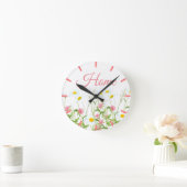 Horloge Ronde Clovers & Daisy (Maison)