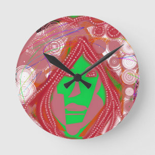 Horloge ronde Clown Steampunk
