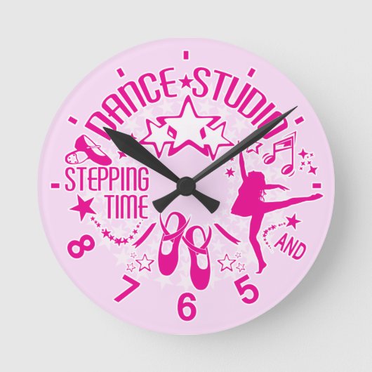 Horloge Ronde Club de danse rose (Recto)