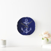 Horloge Ronde coastal chic nautical marine (Maison)