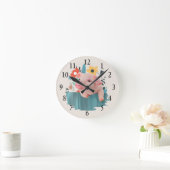 Horloge Ronde Cochon de bébé convivial | Bébés mignons animaux (Maison)
