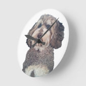 Horloge Ronde Cockapoo dog clock (Angle)
