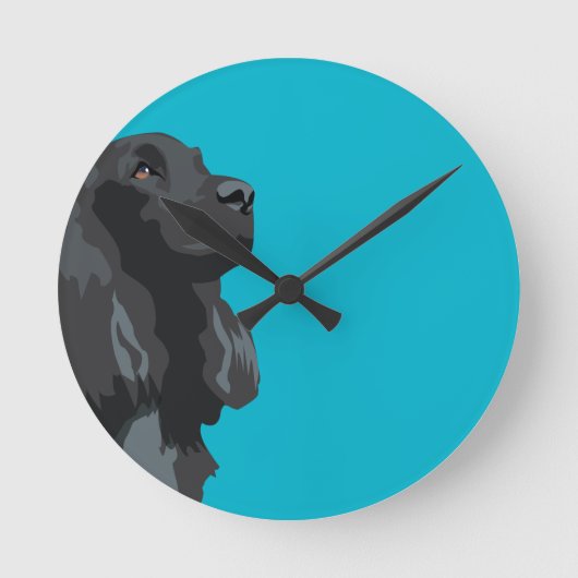 Horloge Ronde Cocker Spaniel - Noir - Modèles de race de base (Recto)
