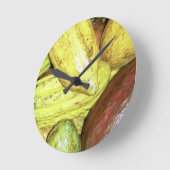 Horloge Ronde Cocoa pods (Angle)