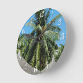 Horloge Ronde Cocotier (Angle)